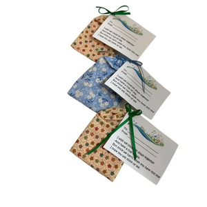 Handcrafted Fabric Gift‎ Bags with Gift Tags